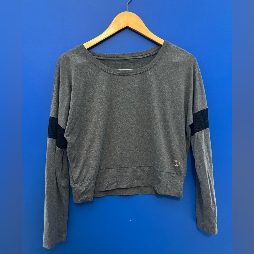 {Balance Collection} women's active top gray with black detail
